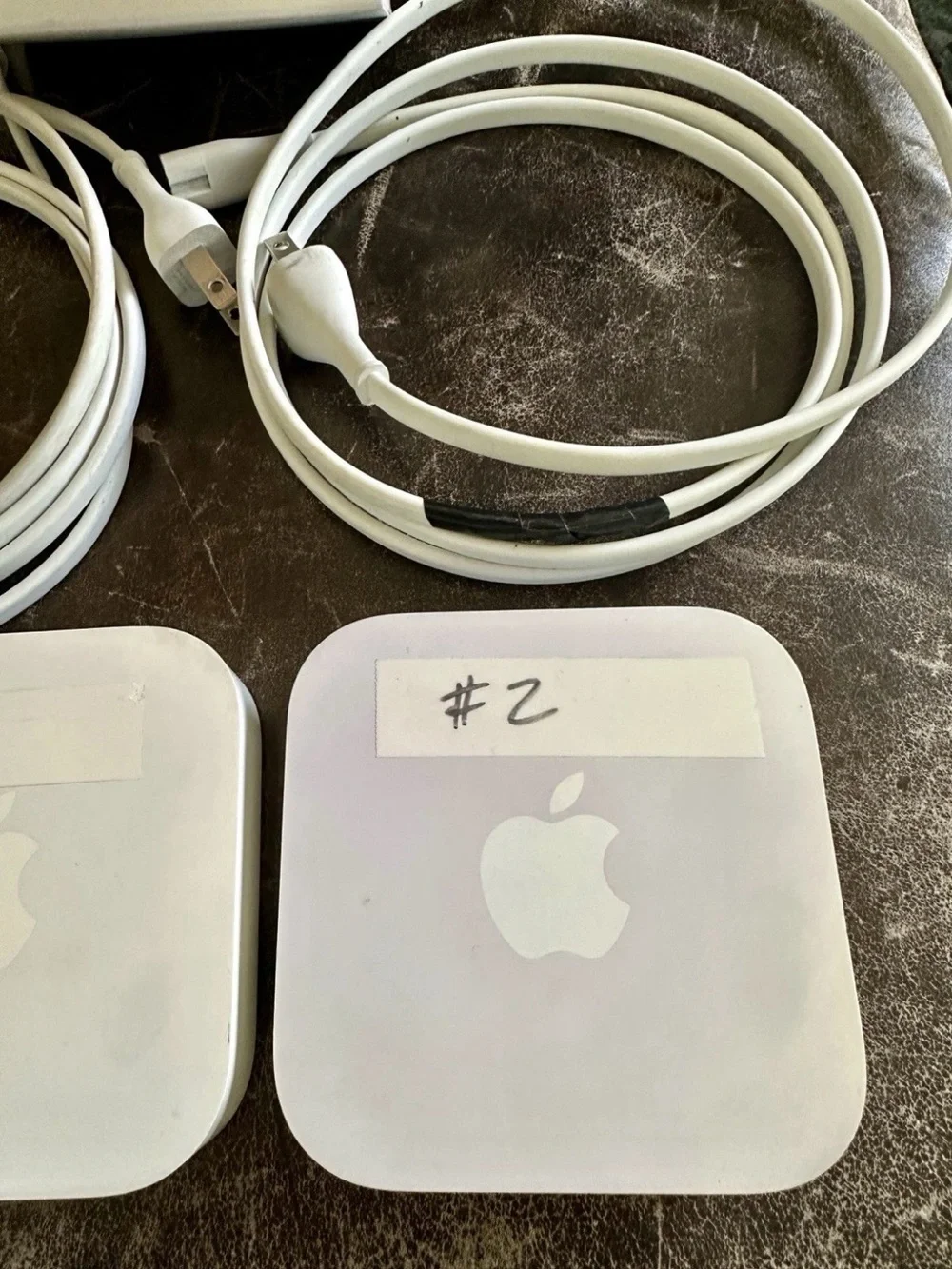 2x Apple AirPort Express 2nd Gen A1392 AirPlay 2 Wireless Router Box Cords used